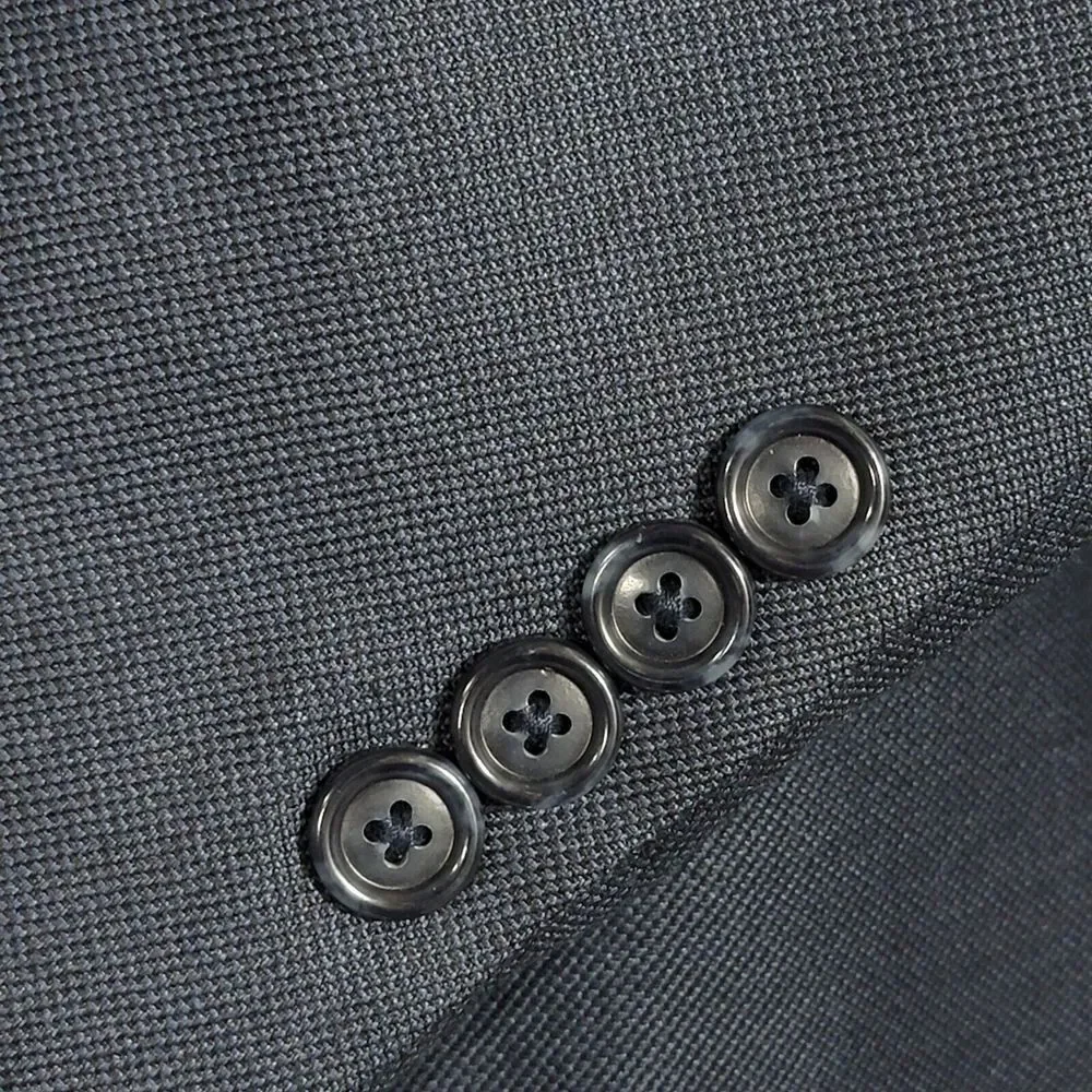 JOS A BANK Men's Sport Coat Blazer Three Button Navy Blue Silk Wool Ramie Sz 44L